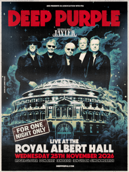 Promotional poster Deep Purple’s show in London at The Royal Albert Hall.